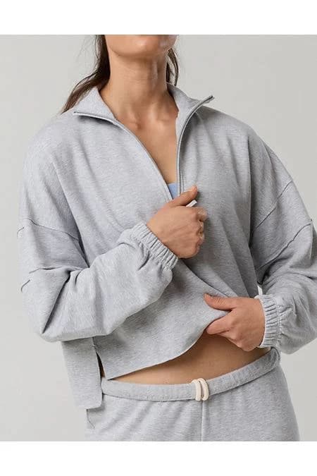OFFLINE By Aerie OTT Seamed Quarter Zip Sweatshirt Women's