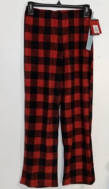 Target Kids Holiday Christmas Red Plaid Fleece Pajama Sleep Pants