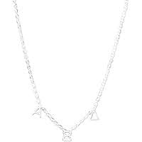 Amazon.com: Collar Delta Delta Delta — Collar de letras griegas DDD, collar chapado en plata, regalo de hermandad de hermandad de hermandad de larga duración para mujeres, Acero inoxidable, No es una