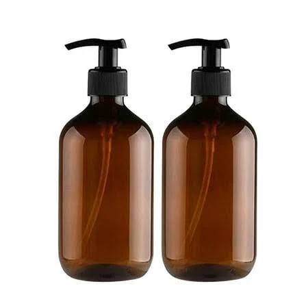 Moqin 2 Pack 10oz/300ml Portable Clear BPA-Free Cylinder Shampoo Lotion Hand Pump