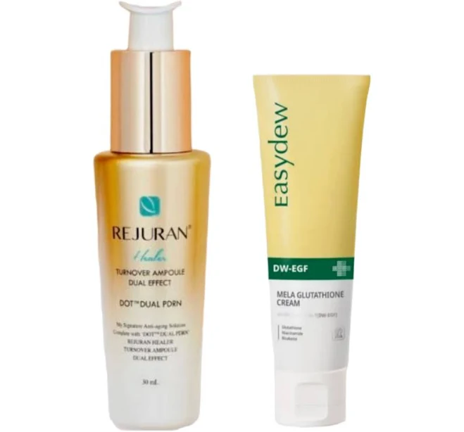 Rejuran Healer Ampoule + Easydew Egf Mela Glutathione Cream Pdrn &