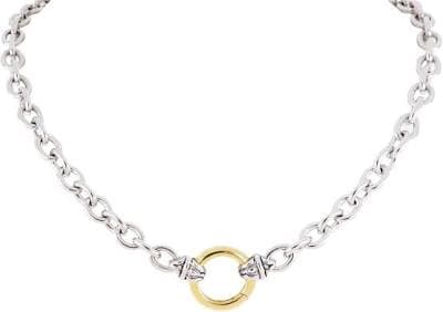 Stylish Large Link Spring Ring Necklace