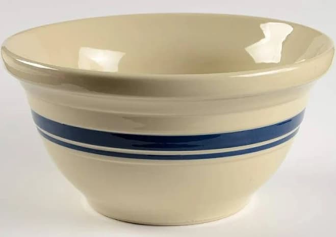 Friendship Blue Stripe Mixing Bowl 7 1/4" - China Dinnerware & Dishes
