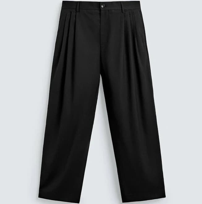 Zara Men's Wool Pleated Pants
