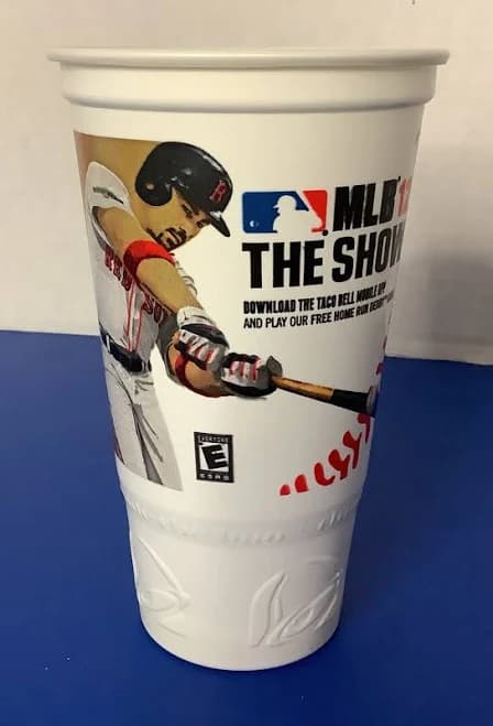 Taco Bell Plastic Collectible Cup Mlb 12 The Show Pepsi Cola 24 Oz.