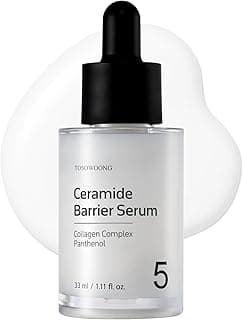 TOSOWOONG Ceramide Barrier Serum, Hydrating Serum for Face, 1,250ppm Ceramide Complex, Niacinamide, Collagen, Panthenol, Centella, Glass Skin, Fragrance-free, Korean Skin Care, 33 ml / 1.11 fl. oz.