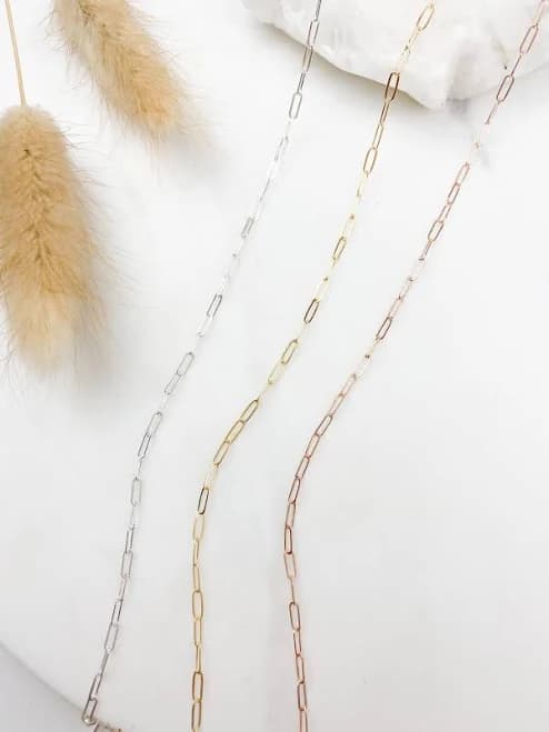 Dainty Paperclip Chain Necklace