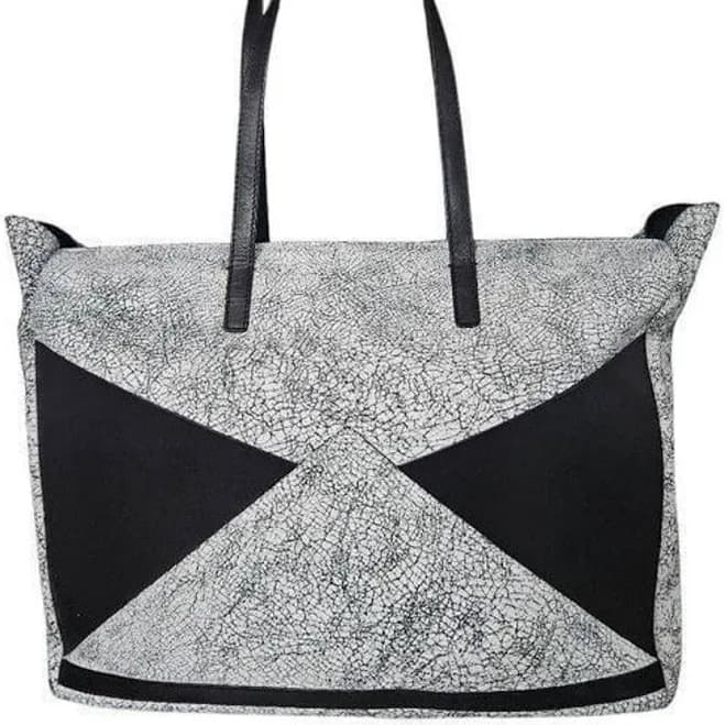 Facine Carryall Cracked Black Tote - Women | Color: Black