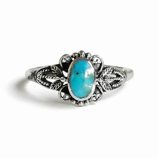 Vintage Sterling Silver Turquoise Ring