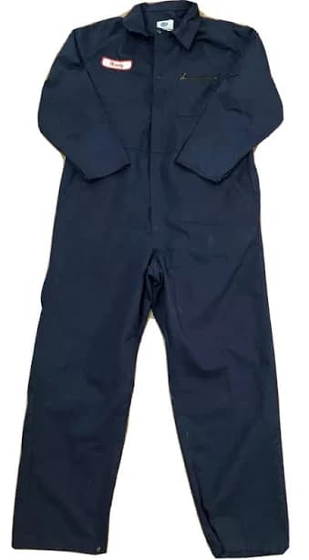 Vtg Coveralls Mechanic Jumpsuit Men’s Xl Buttons Name Tag Clean Made