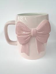 Ceramic Bow Mug Pink – Top Knot Gifts & Boutique