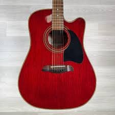Used Oscar Schmidt OG-11 CE/TR Acoustic-electric Guitar - Red - Headstock Repair - See Photos