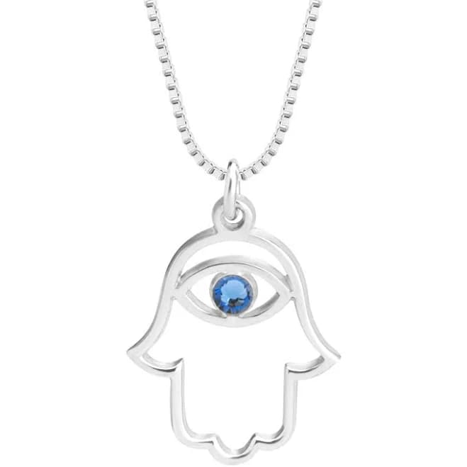 Hamsa Evil Eye Necklace Gold Plating by oNecklace