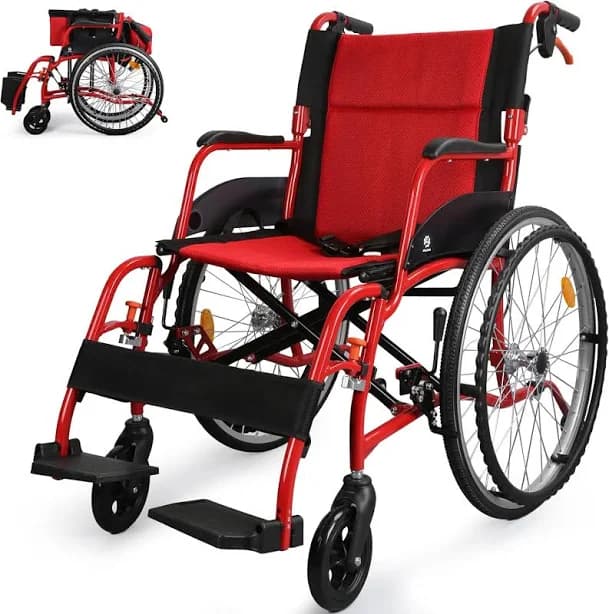 Lightweight, Foldable, Ergonomic Design Manual Wheelchair