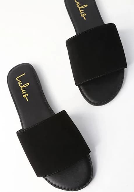 Lulus Women's Addison Nubuck Slide Sandals
