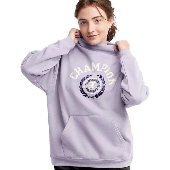 Champion Tops | Champion Women's Campus Eco Fleece Funnel Neck Sweatshirt Xl Lilac Purple | Color: Purple | Size: Xl | Pm-45775922's Closet