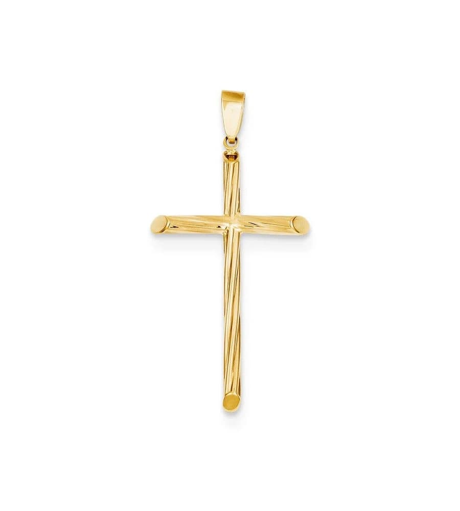 14K Fancy Textured Cross