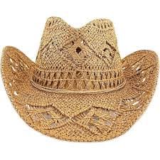 MG Womens Straw Outback Toyo Cowboy Hat, Brown at Amazon Men's Clothing store: Womens Cowboy Hat