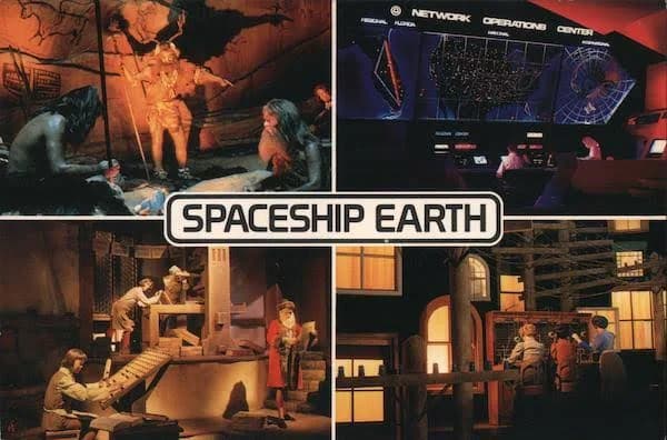 Spaceship Earth, Epcot Center Orlando, FL Original Vintage Postcard