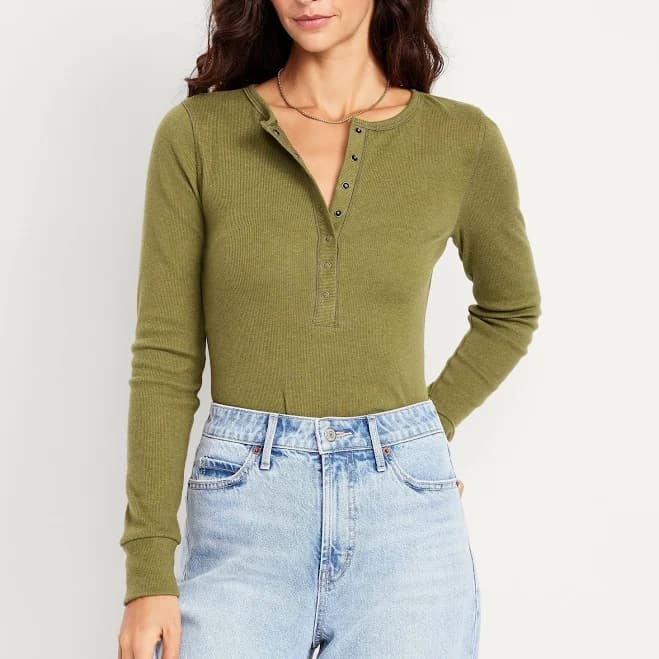Old Navy Women's Cozy Snug Crew-Neck Henley