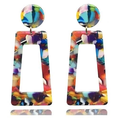 Acrylic Statement Dangle Earrings