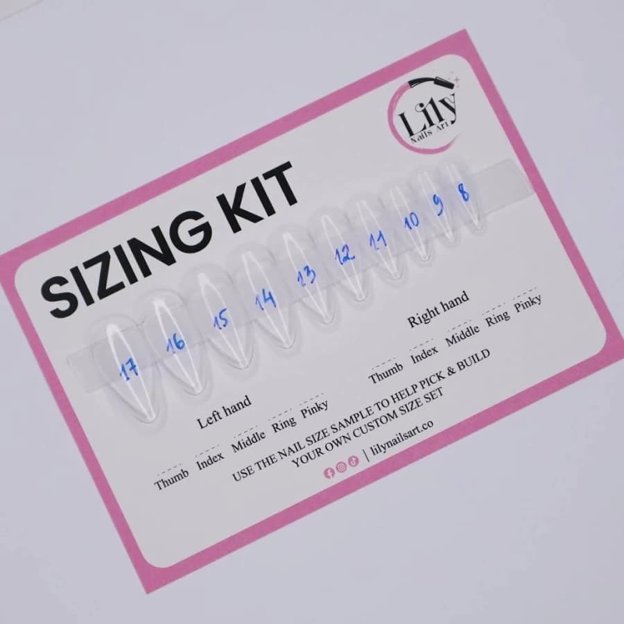 Sizing Kit Handmade Press On Nails by lilynailsart.co
