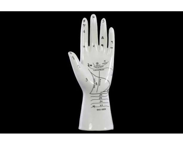 urban trends collection Ceramic Palmistry Hand Decor Gloss Finish