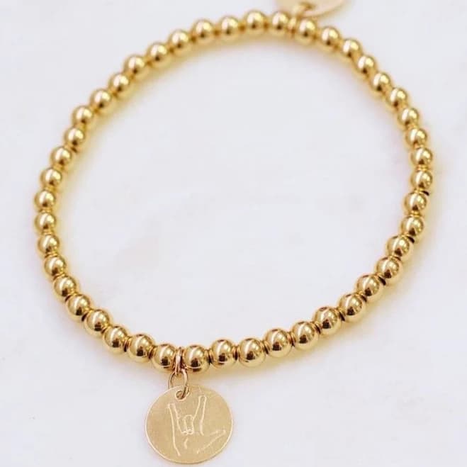Gold Crush Bracelet Medium Coin Large