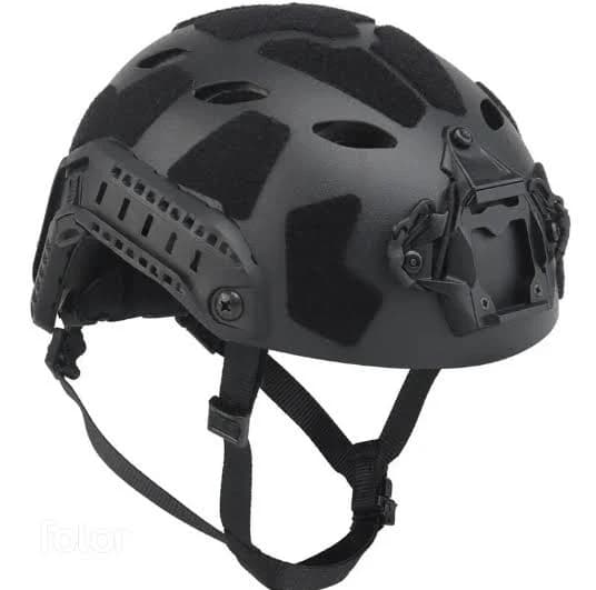 Lightweight FAST Helmet with NVG Mount & Side Rails – Airsoft & Paintball Protective Gear, BLACK