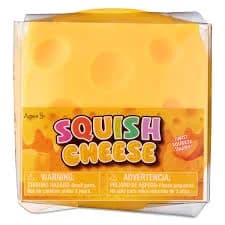 WAY TO CELEBRATE! Squish Cheese Toy - Yellow