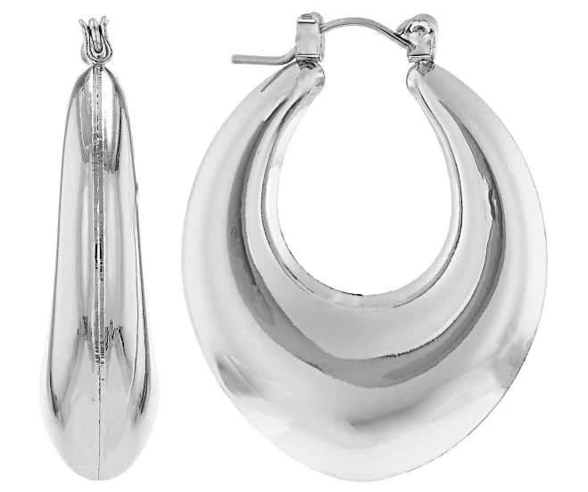 Pre-owned Thick Hoop Earrings