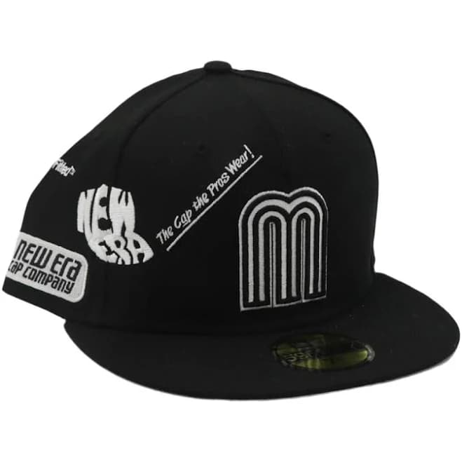 Mexico Baseball New Era Anniversary Logos Black