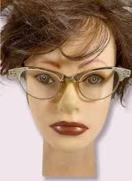 Vintage Ornate Jeweled Artcraft 1/10 12K GF Cat eye glasses engraved gold filled