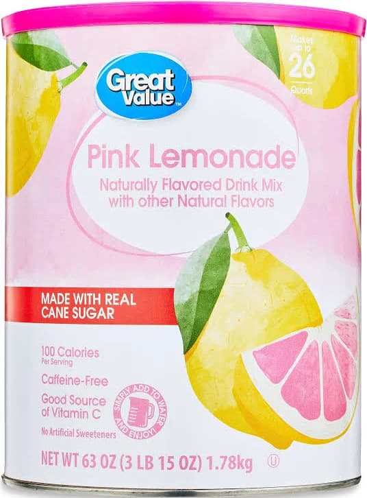 Great Value Pink Lemonade Drink Mix