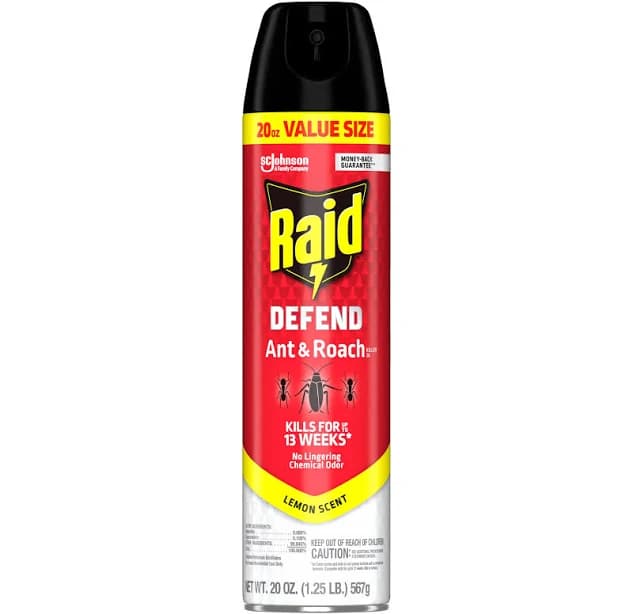 Raid Defend Ant and Roach Killer Lemon Scent Indoor Bug Spray