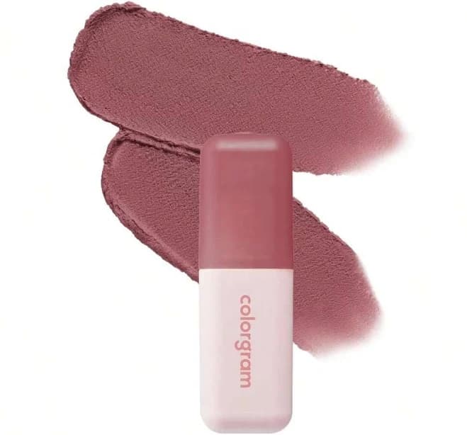 Colorgram NUDE BLUR TINT | Soft Velvet Matte Lip Stain & Cheek Tint - 07 GEEK ROSE,one-size