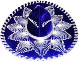Amazon.com: Pinatas Blue Silver Mexican Charro Mariachi Hat Sombrero - Teen Size : Clothing, Shoes & Jewelry