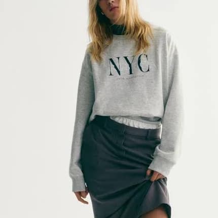 H&M Ladies Sweatshirt with Text Motif
