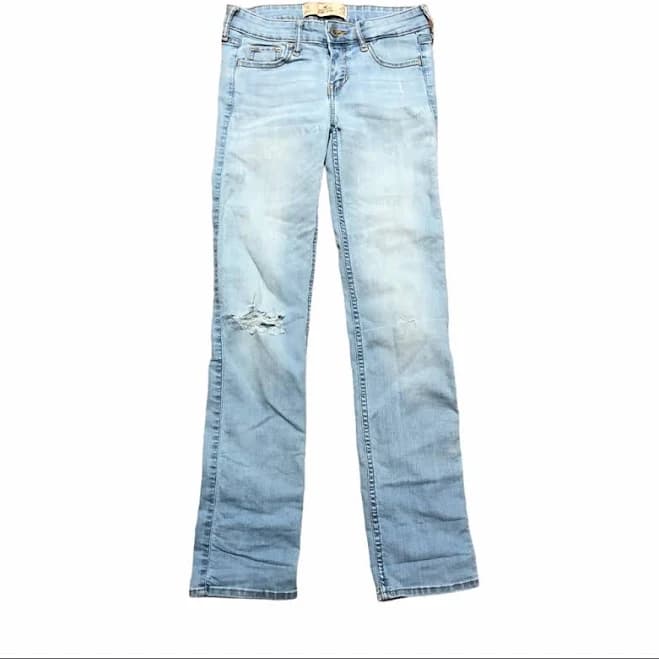 Hollister Jeans | Hollister Skinny Ripped Light Wash Jeans | Color: Blue/White | Size: 25 | Ryan_Cereghino's Closet