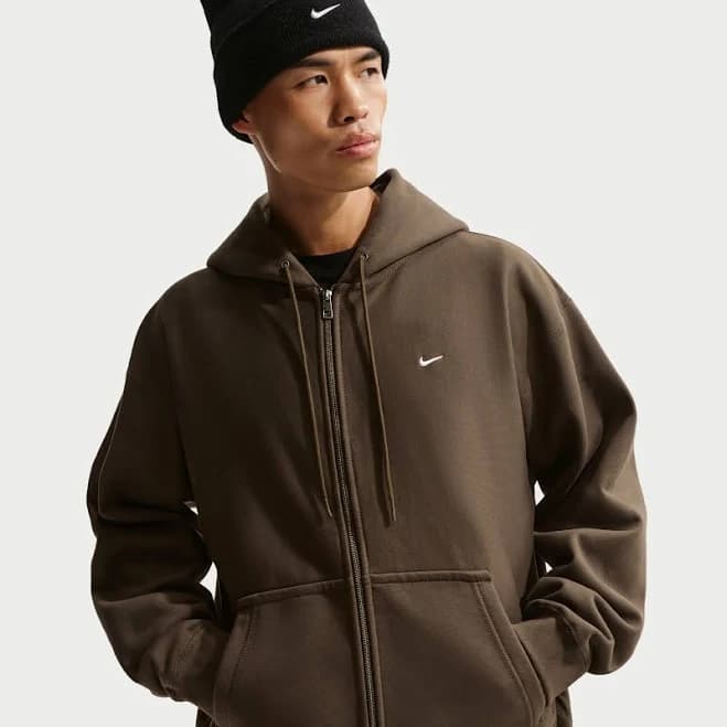 Nike Men's Solo Swoosh Full-Zip Fleece Hoodie
