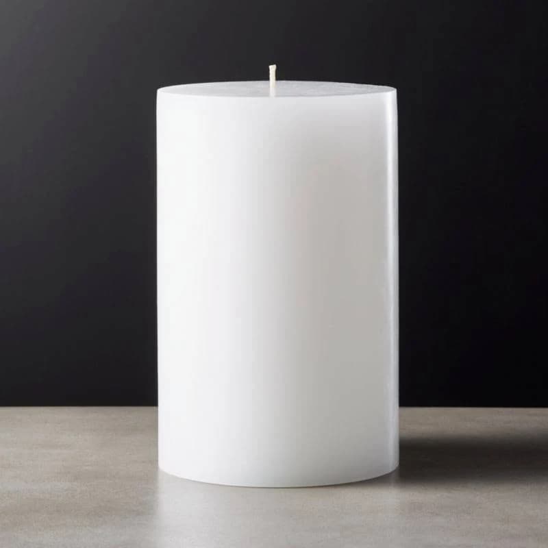 White Pillar Candle Crate & Barrel
