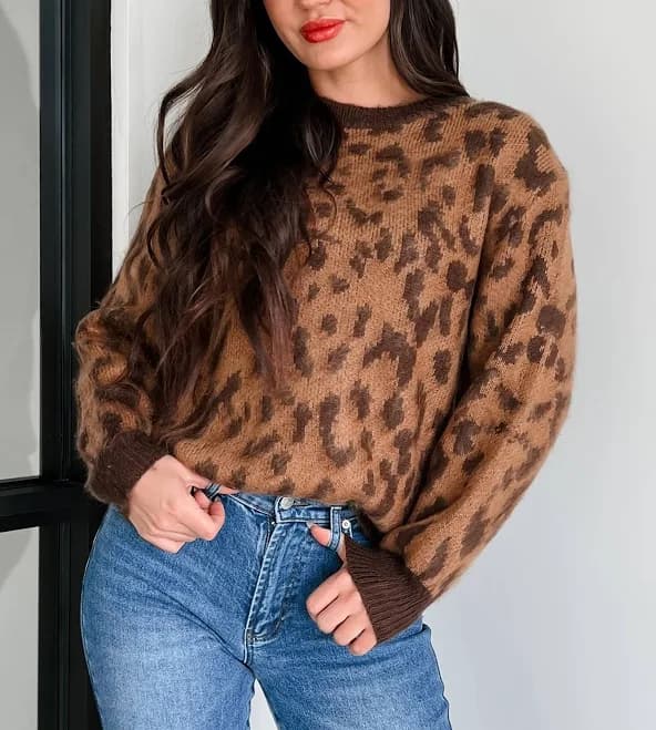 Sassy Since Birth Leopard Print Sweater