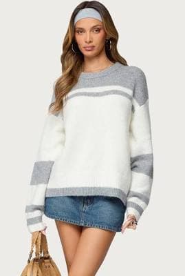 Edikted Women's Nogah Oversized Stripey Sweater