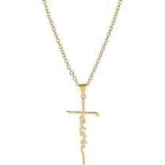 Gold Cross Pendant Necklace