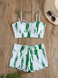 split print bikini fashion high waist tie split - Temu United Kingdom