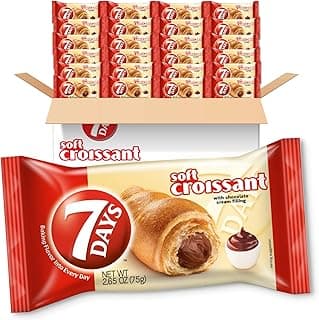 7Days Soft Croissant, Chocolate, Perfect Breakfast Pastry or Snack, Non-GMO 2.65 Ounce (Pack of 24)