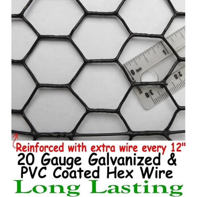 150ft PVC Coated Chicken Hex Wire Fence
