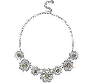 Isaac MIZRAHI Live! Crystal Flower Necklace