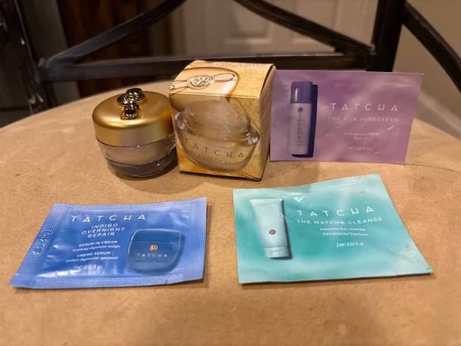 Tatcha The Kissu Lip Mask Gold Leaf Bnib W/3 Free Tatcha Samples