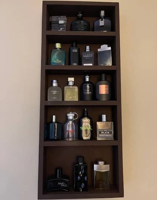 Perfume & Cologne Display Rack | Wall-Mounted Organizer for Bottles, Spices, or Makeup